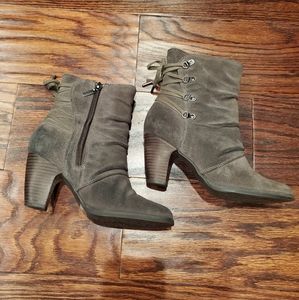 Clarks Artisan Alpine Annie Grey Suede Boots